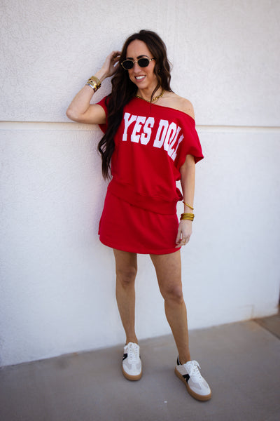 Yes Doll Weekend Skort Set - Red