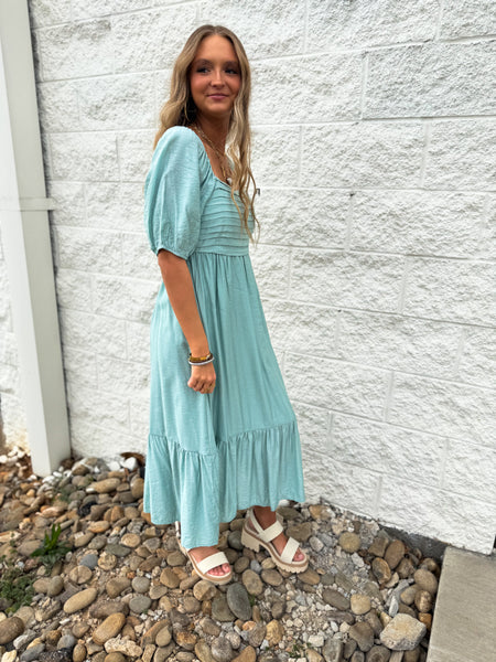 Sea Breeze Midi Dress - MINT