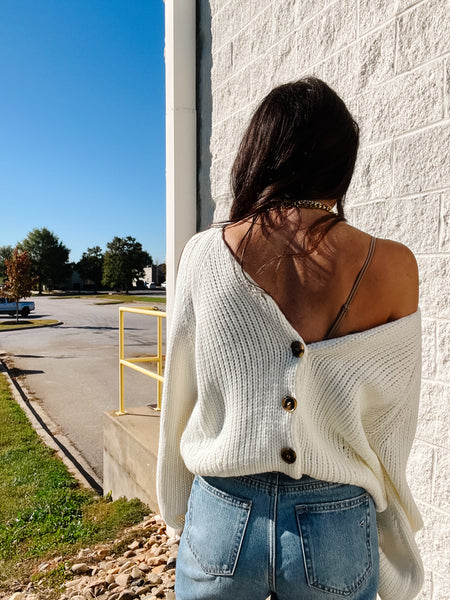 Charming Chunky Knit Cardigan - IVORY