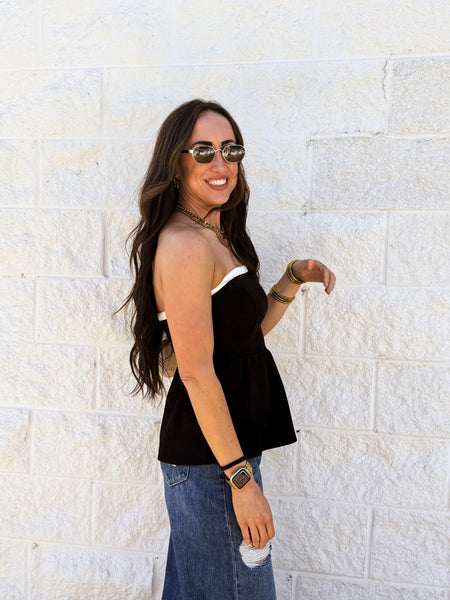 Black Tie Bliss Tube Top