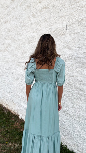 Sea Breeze Midi Dress - MINT