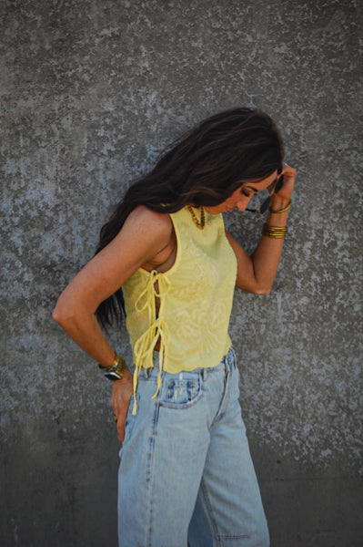 Free People - Faded Gardens Tank - SUMMER LEMONADE