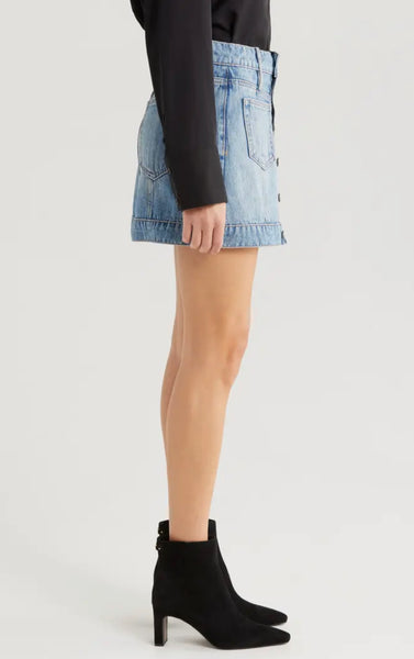 Hidden - Button Front Denim Mini skirt