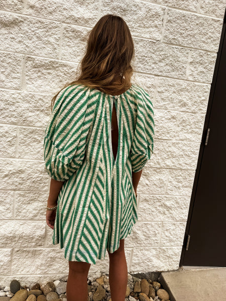 Free People - Bop Around Romper - GREEN COMBO