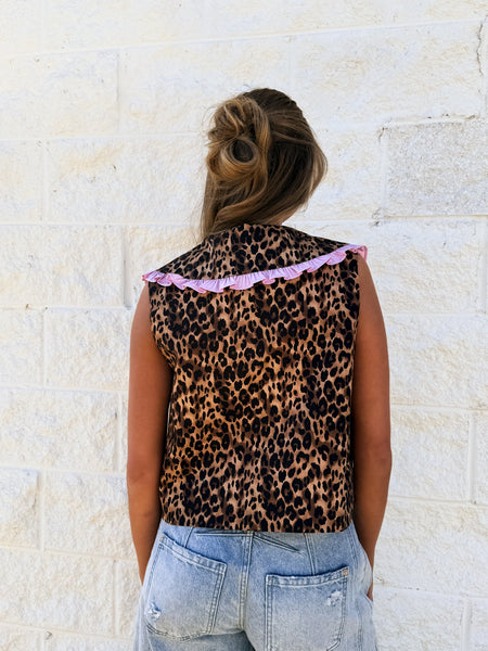 Wild Leopard & Pink Top