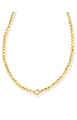 Kendra Scott - Abbie Beaded Gold Necklace - MOTHER OF PEARL