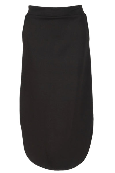 Diana Scuba Midi Skirt - BLACK