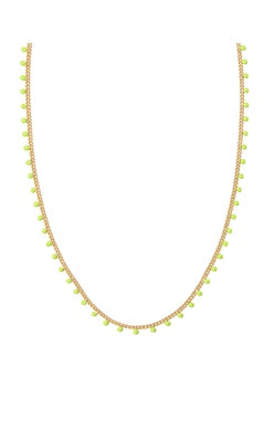 Kendra Scott - Kelsey Gold Strand Necklace - CHARTREUSE ENAMEL