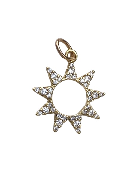 Farrah B - Sun Pave Gold Charm