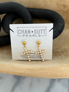 Chansutt Pearls - Pearl Cross Earrings