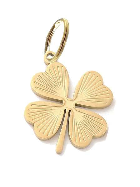 Farrah B - Textured 4 Leaf Clover Charm