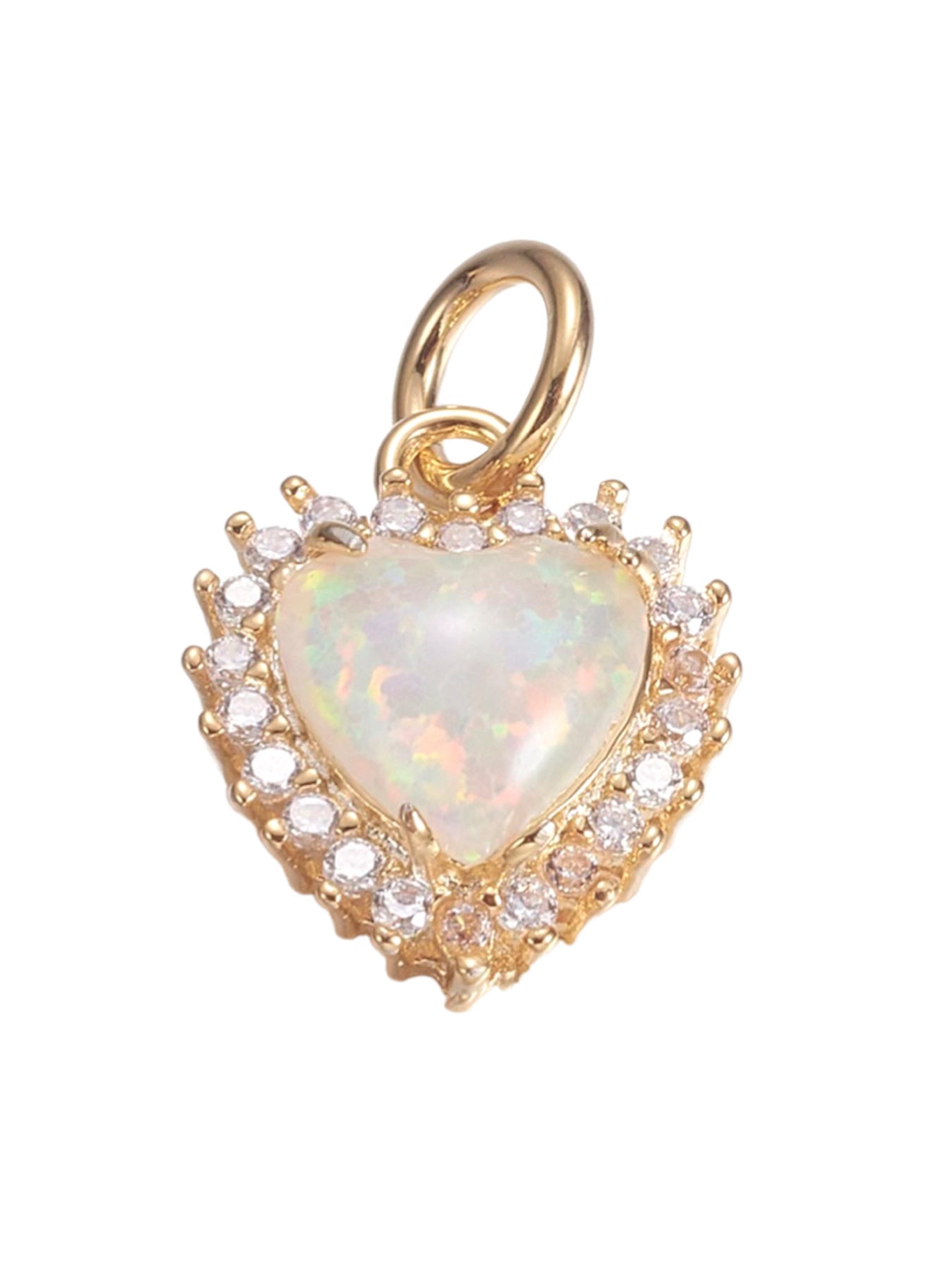 Farrah B - Opal Heart Charm