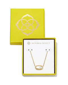 Kendra Scott - Boxed Elisa Pendant Gold Necklace - Ivory Mother Of Pearl