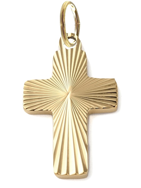 Farrah B - Textured Cross Charm