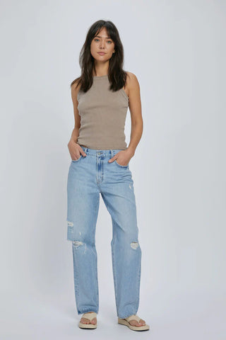 Hidden - BAILEY - Light Wash Relaxed Boyfriend Jean