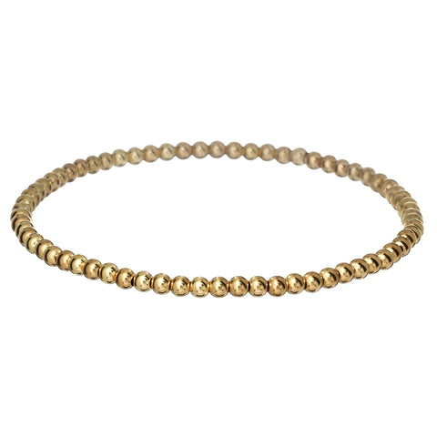 BARA BOHEME - 14K Gold Filled Classic Ball Bead Bracelet - 3MM