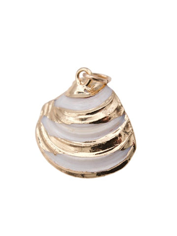 Farrah B - Gold Rim Shell Charm