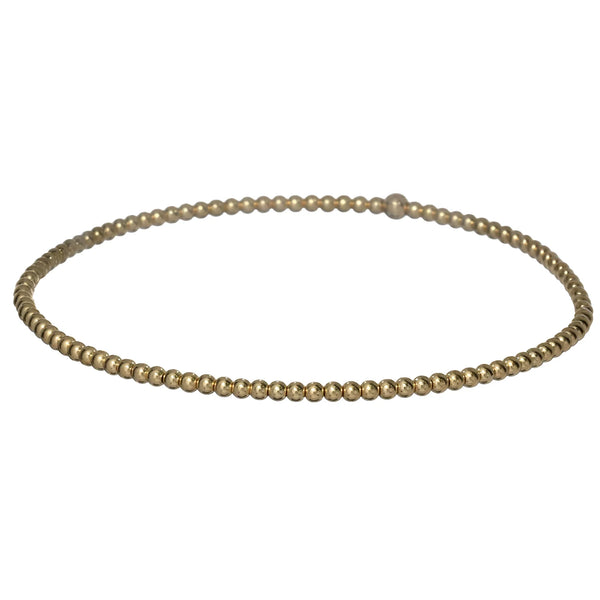 BARA BOHEME - 14K Gold Filled Classic Ball Bead Bracelet - 2MM