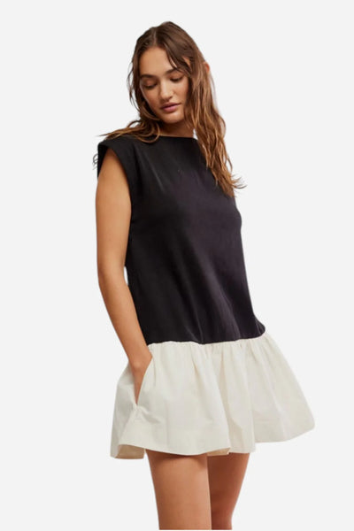 Free People - Enya Mini Dress - Black Combo