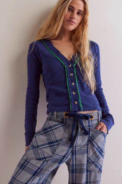 Free People - Tipton Cardi - Indigo Combo