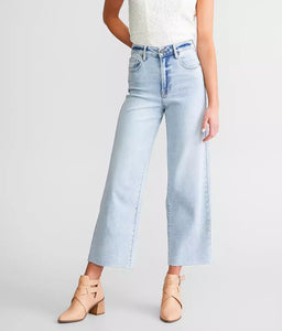 HIDDEN - Nori Cropped Wide Leg Jean - LIGHT WASH