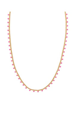 Kendra Scott - Kelsey Gold Strand Necklace - PINK ENAMEL