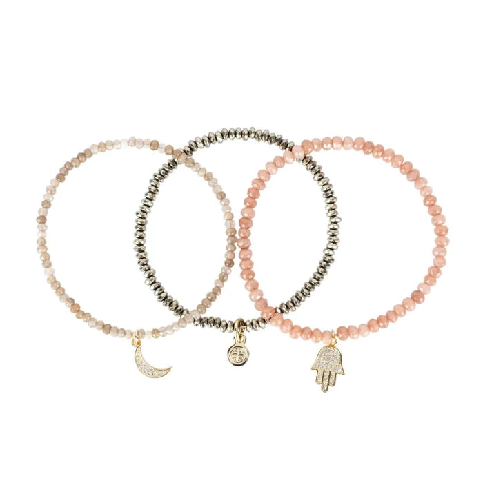 BuDhaGirl - Sydney Bracelets - Set of 3 - THAI TEA