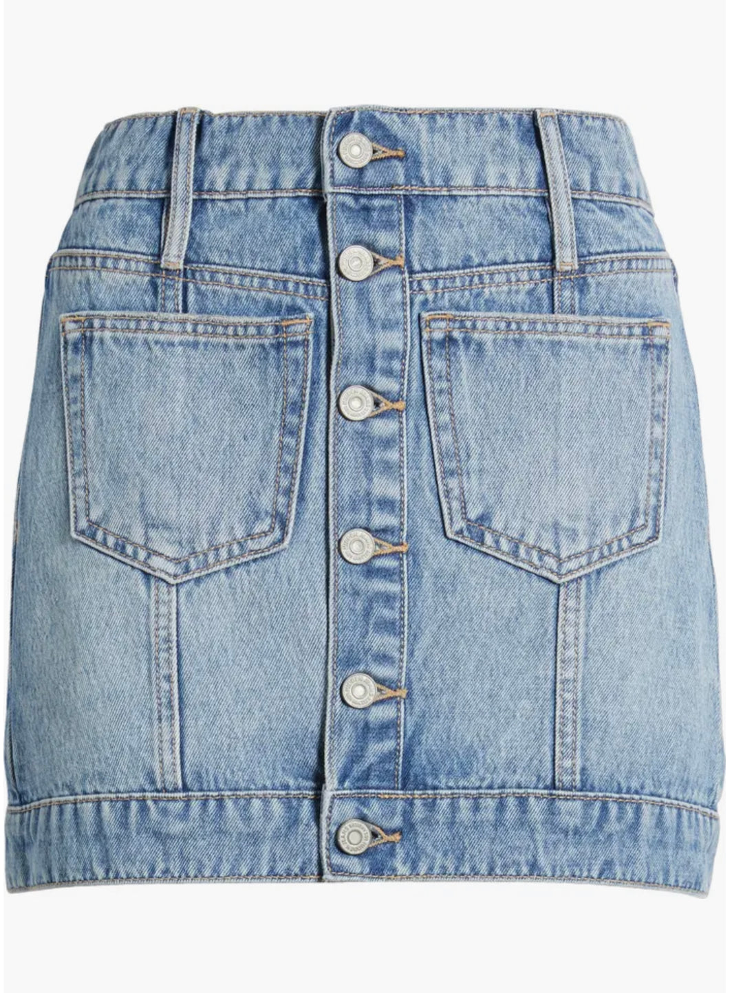 Hidden - Button Front Denim Mini skirt