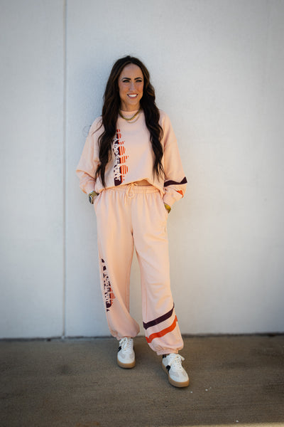 Free People - All Star Buti Logo Pullover - Pastel Peach Sport Mode