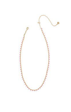 Kendra Scott - Kelsey Gold Strand Necklace - PINK ENAMEL