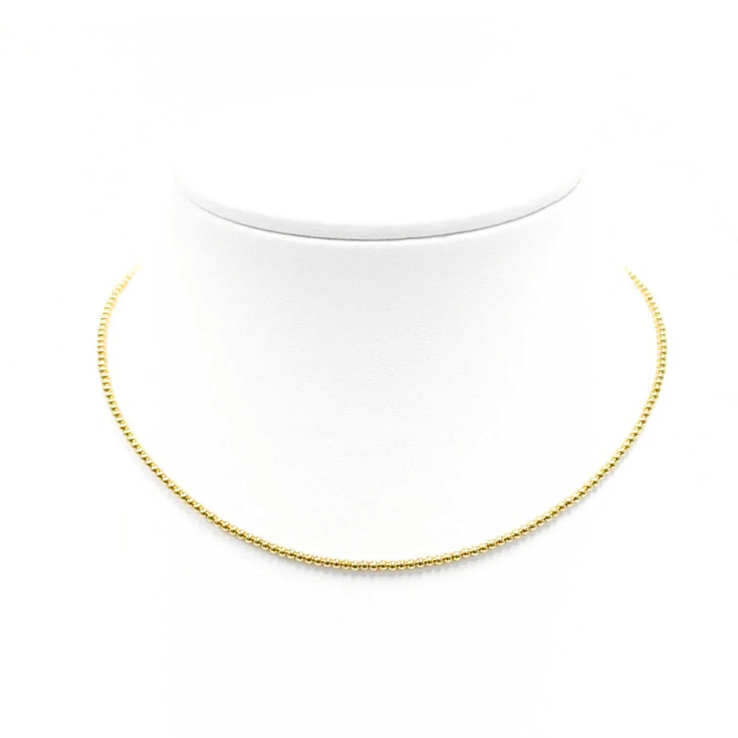 BARA BOHEME - 14K Gold-Filled Ball Beaded Choker/Necklace - 2MM