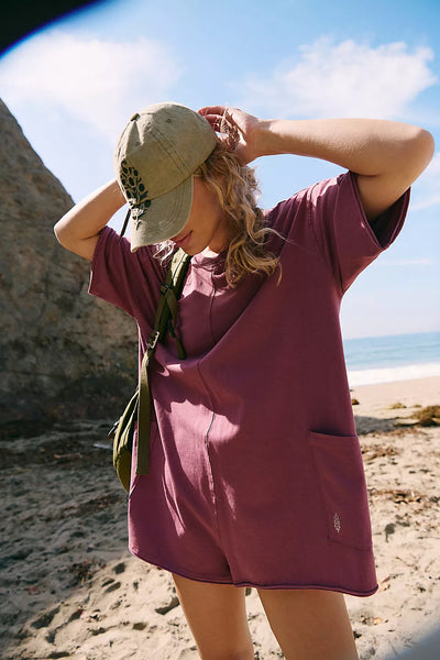 Free People - Hot Shot Tee Romper - CLOVE