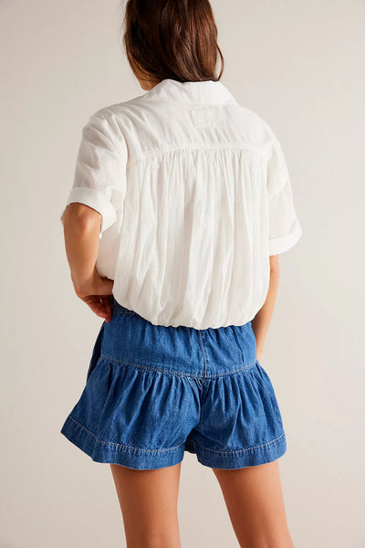 Free People - Fleur Denim Shorts - TRUE BLUE