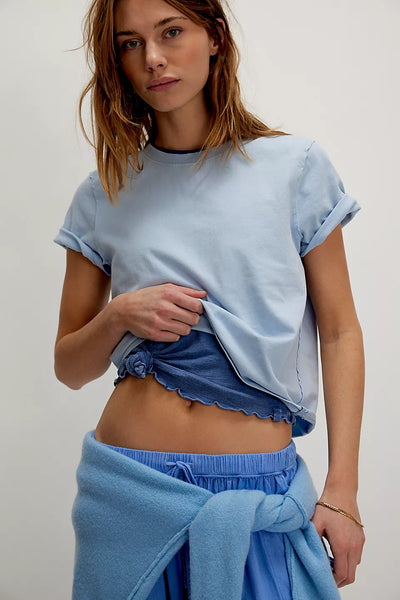 Free People - Everyday Tee - ICE WATER (BLUE)