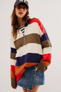 Free People - Coastal Stripe Pullover - Set Sail Combo