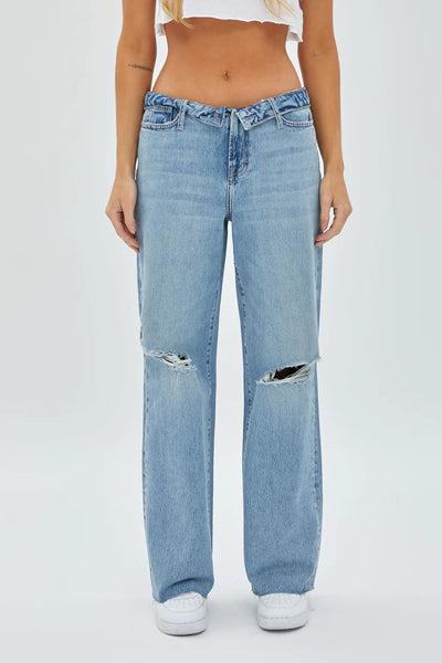 Hidden - Logan Fold Over Waistband Jean