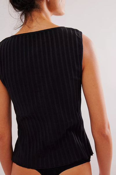 Free People - Tilly Vest - BLACK
