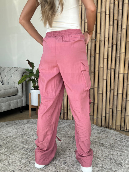 Travel Trendsetter Pink Cargo Pants