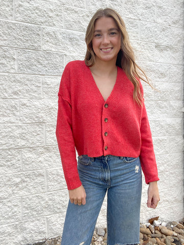 Red Radiance Cardigan