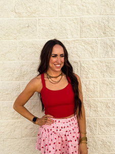 Lounge Luxe Racerback Tank - RED