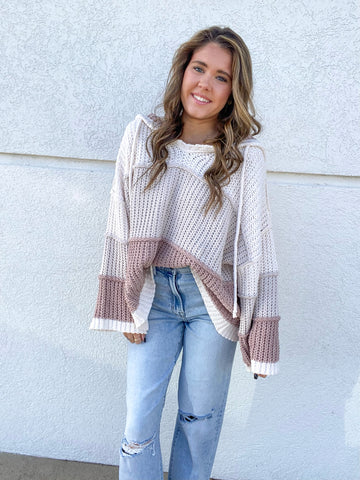 Cozy Chenille Color Block Sweater