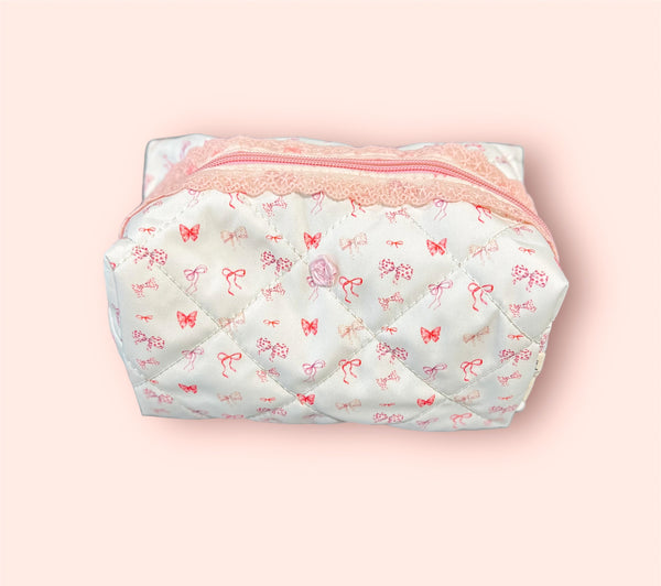 Happy Camp3r - Pink Bows Cosmetic Pouch
