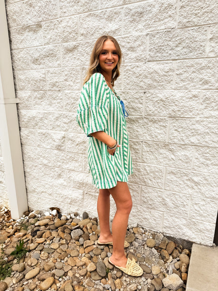 Free People - Bop Around Romper - GREEN COMBO