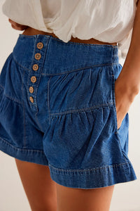 Free People - Fleur Denim Shorts - TRUE BLUE