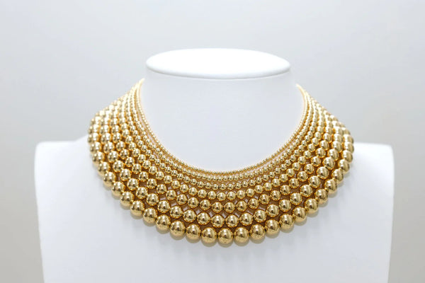 BARA BOHEME - 14K Gold-Filled Ball Beaded Choker/Necklace - 2MM