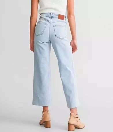 HIDDEN - Nori Cropped Wide Leg Jean - LIGHT WASH