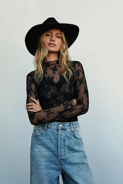 Free People - Lady Lux Layering Top - BLACK