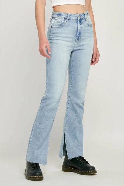 Hidden - Ryan High Rise Bootcut Stretch Jeans with Slit