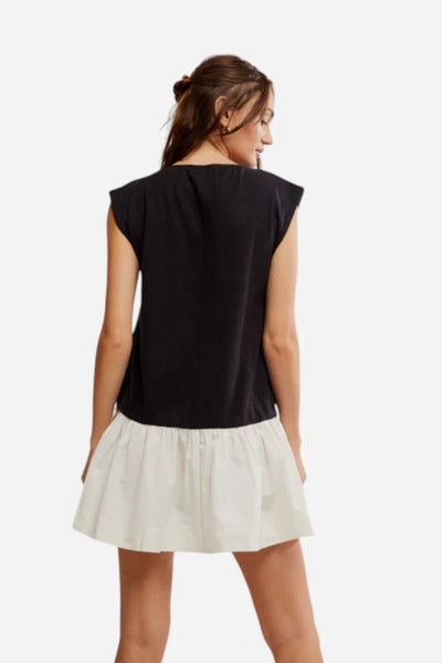 Free People - Enya Mini Dress - Black Combo