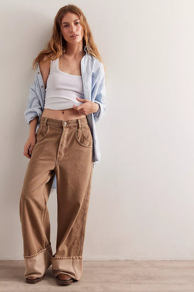 Free People - Final Countdown Cuffed Low-Rise Jeans